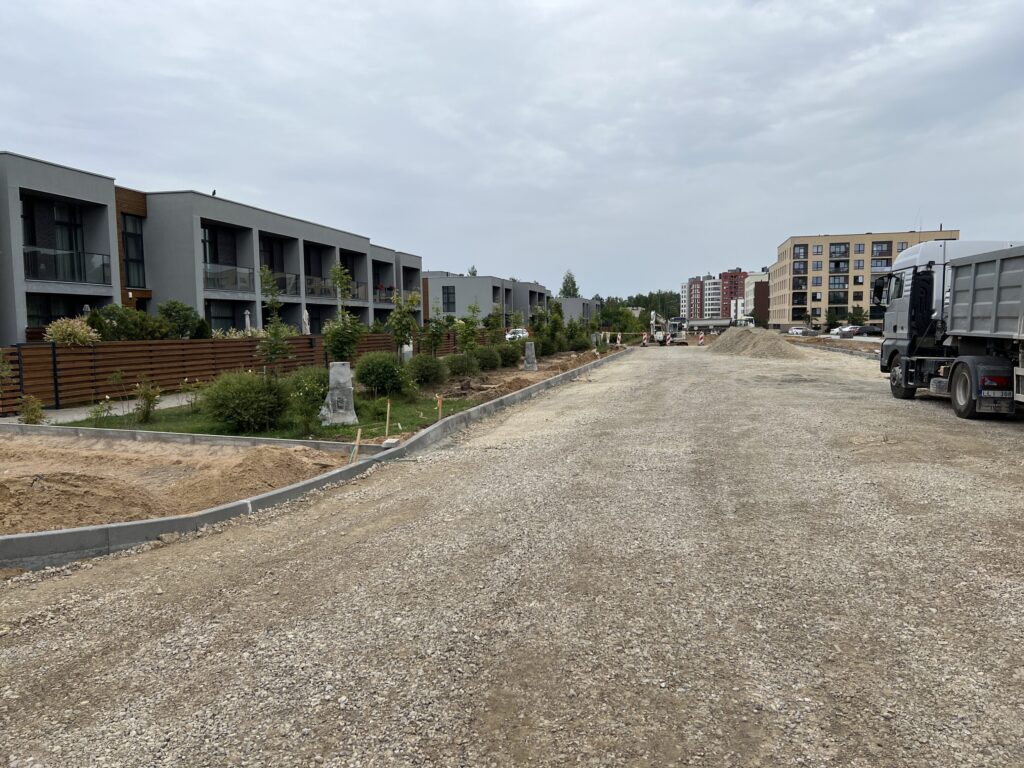 J. Bretkūno g. atkarpa tarp Įsruties ir Tolminkiemio g. (J. Bretkūno g.) - Street - construction photos