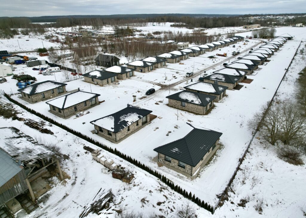 Meduvio alėja (Meduvio g. 1A-J, 3A-J) - Private house community - construction photos