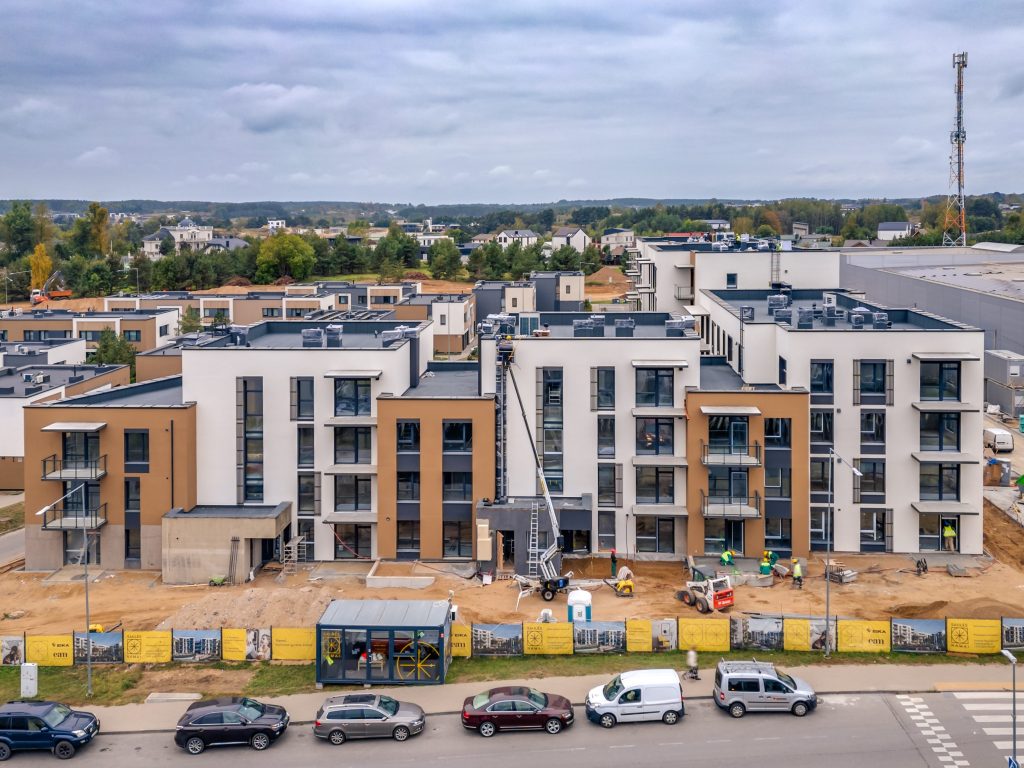 Saulės namai (Pilkalnio g. 5, 7) - Multi apartment - construction photos