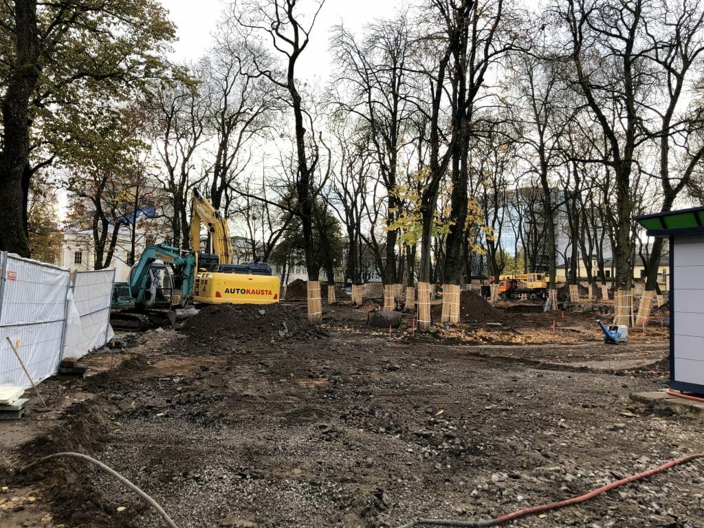 Miesto sodas (Laisvės al.) - Park - construction photos