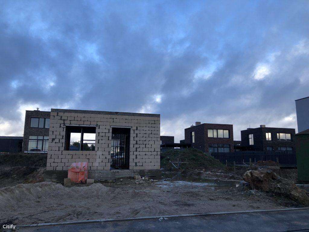 Herkaus alėjos (Notangos/Kulmo g.) - Row housing - construction photos