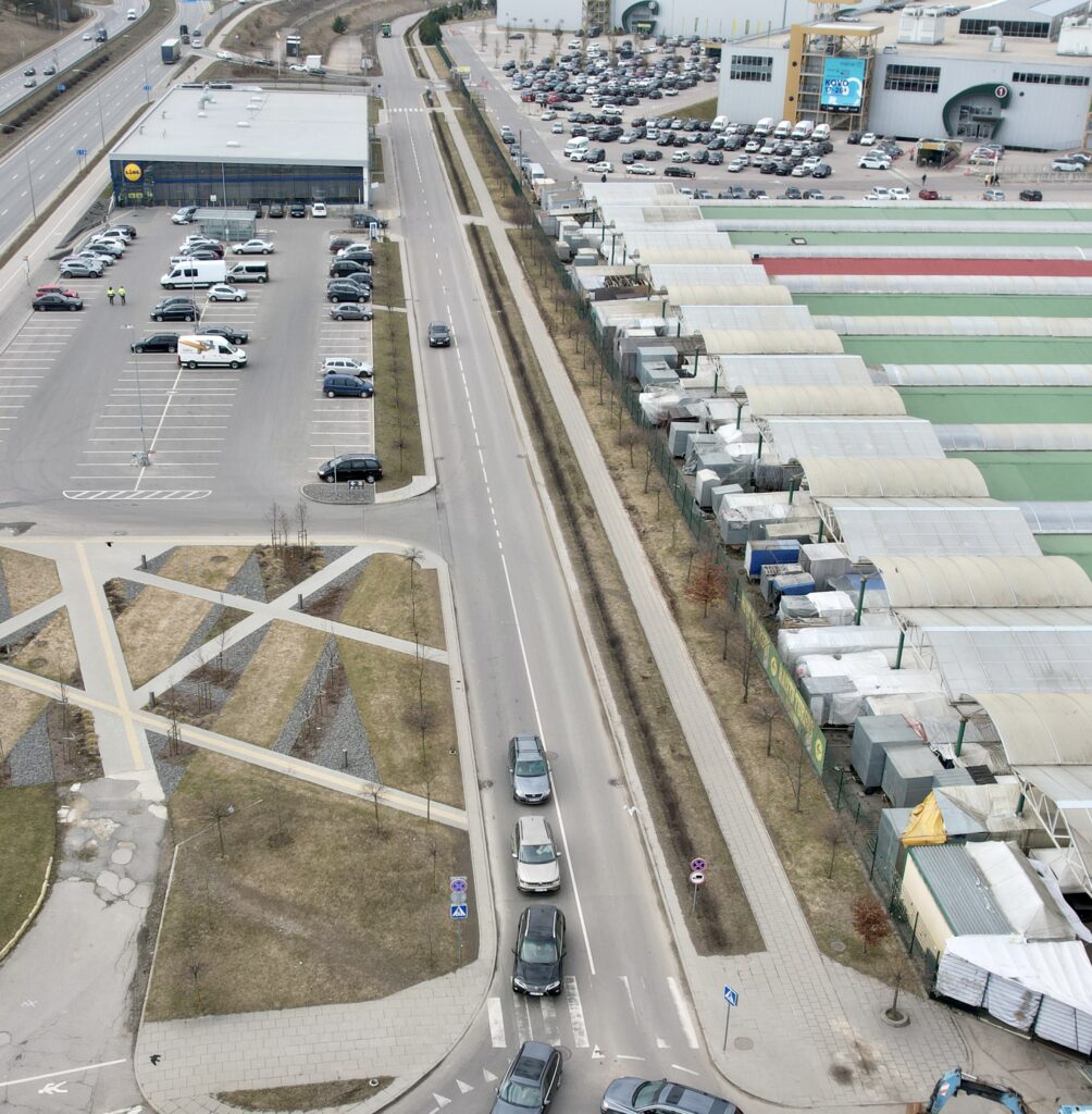 Paneriškių gatvės atkarpa iki Gariūnų g (Paneriškių g.) - Bike path, Street - construction photos