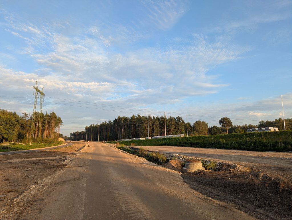 Dienvidu tilta IV kārta I posms (Jāņa Čakstes gatve) - Bike path, Pedestrian path, Road - construction photos