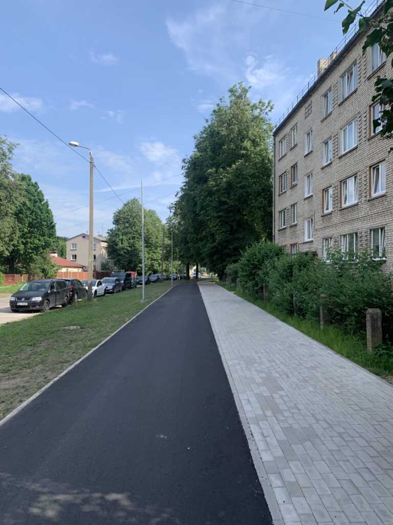 Velosipēdu ceļš Centrs - Ziepniekkalns (Akmeņu iela, Vienības gatve, Telts iela, Valdeķu iela) - Bike path - construction photos