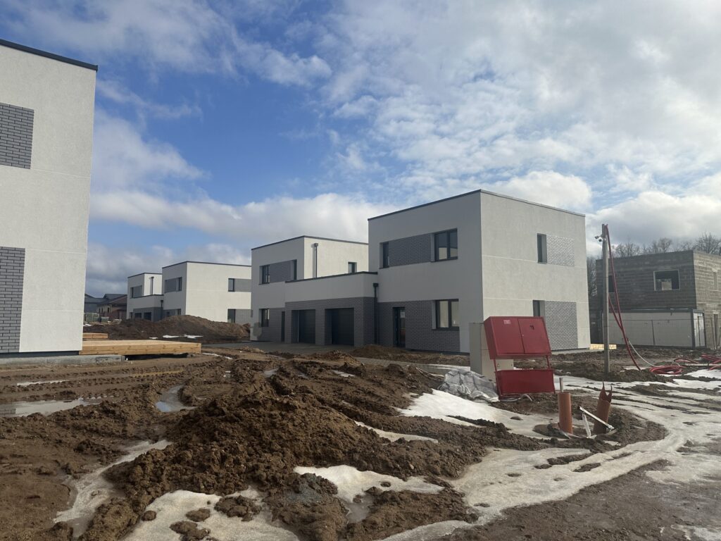 Matiškių terasos (Matiškių g. 71, 73, 75, 77, 79, 81, 83, 85) - Row housing - construction photos