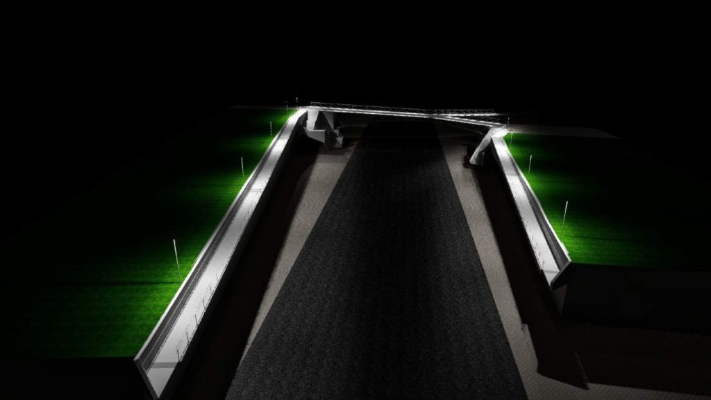 Pėsčiųjų ir dviračių viadukas Siesikų g. (Siesikų g.) - Velosipēdu ceļš, Tilts - vizualizācija