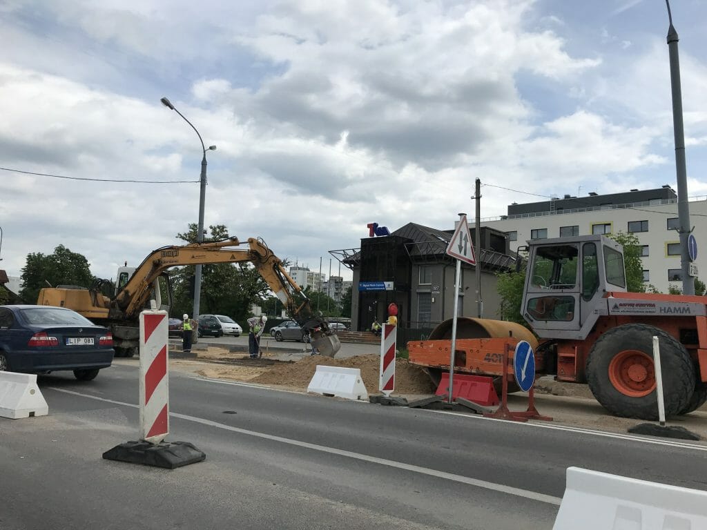 Žalgirio g. dviračių takas (Žalgirio g.) - Bike path - construction photos
