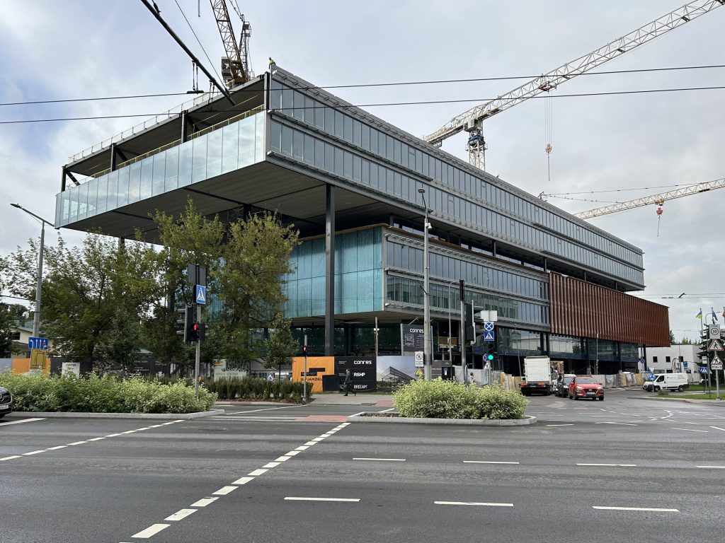 Sąvaržėlė (Konstitucijos pr. 14A) - Office center - construction photos