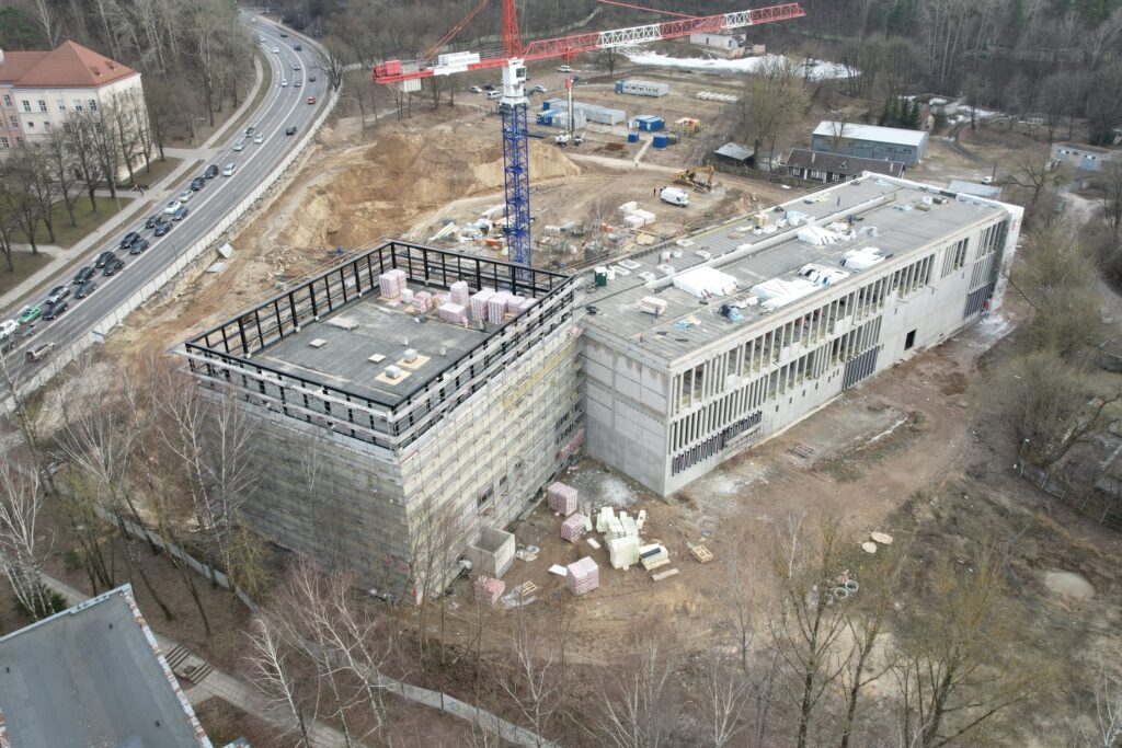 LMTA miestelis 1 etapas (Teatro ir kino fakultetas, Mažasis salių blokas) (Olandų g. 21A) - Higher education - construction photos