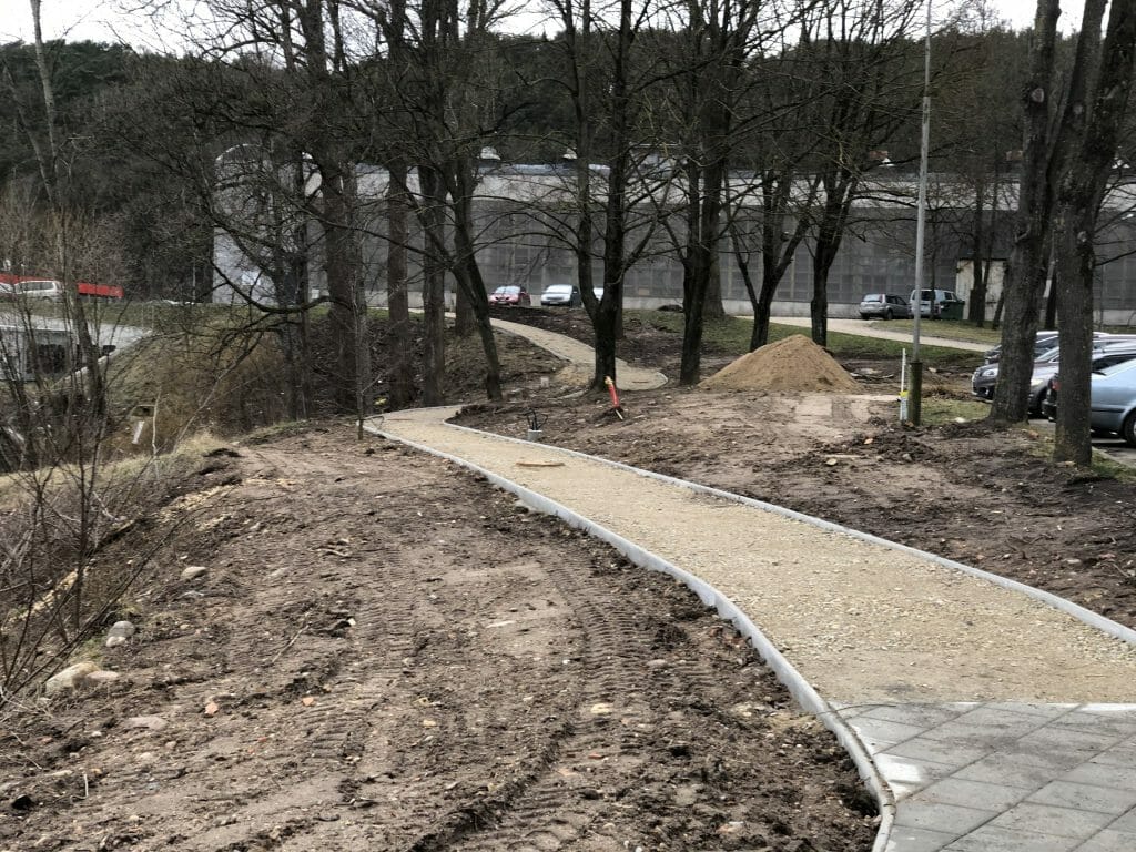 Neries senvagės slėnis (Linkmenų g.) - Bike path, Park - construction photos