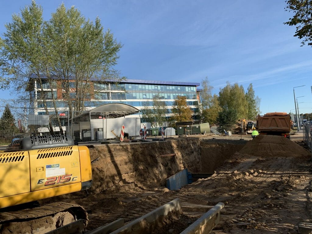 Lietaus kolektoriaus ir nuotekų valymo įrenginių rekonstrukcija ir statyba Verkių, Kareivių g. (Kareivių g.) - Distribution network - construction photos