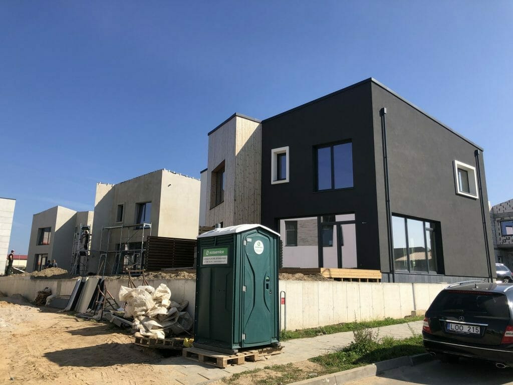 Kalnėnų TRIO 1-2 etapai (Albanų g. 12, 14) - Row housing - construction photos