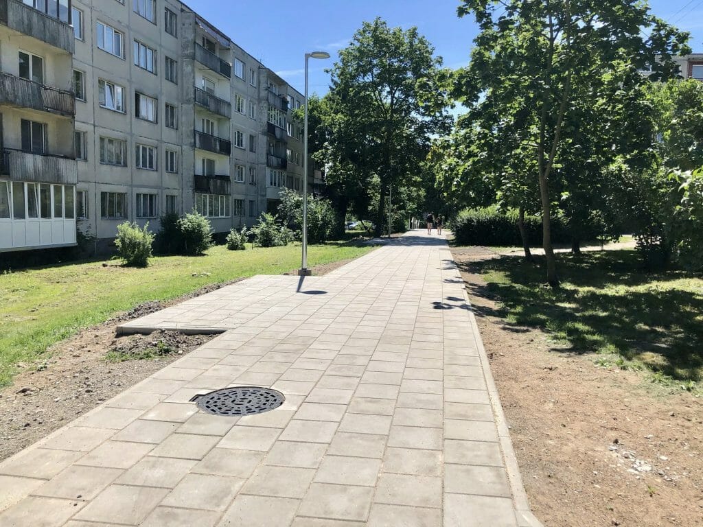 Žirmūnų trikampio modernizavimas (Tuskulėnų g.) - Bike path, Pedestrian path - construction photos