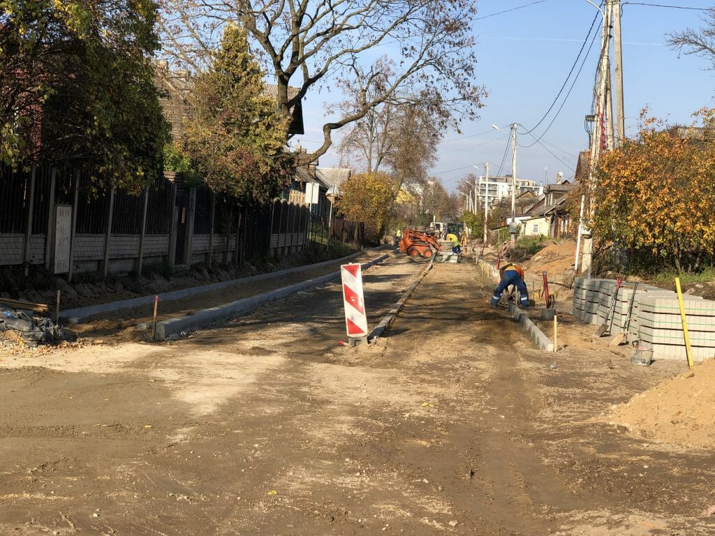 Giedraičių ir S. Fino g. (Giedraičių g.) - Bike path, Street - construction photos