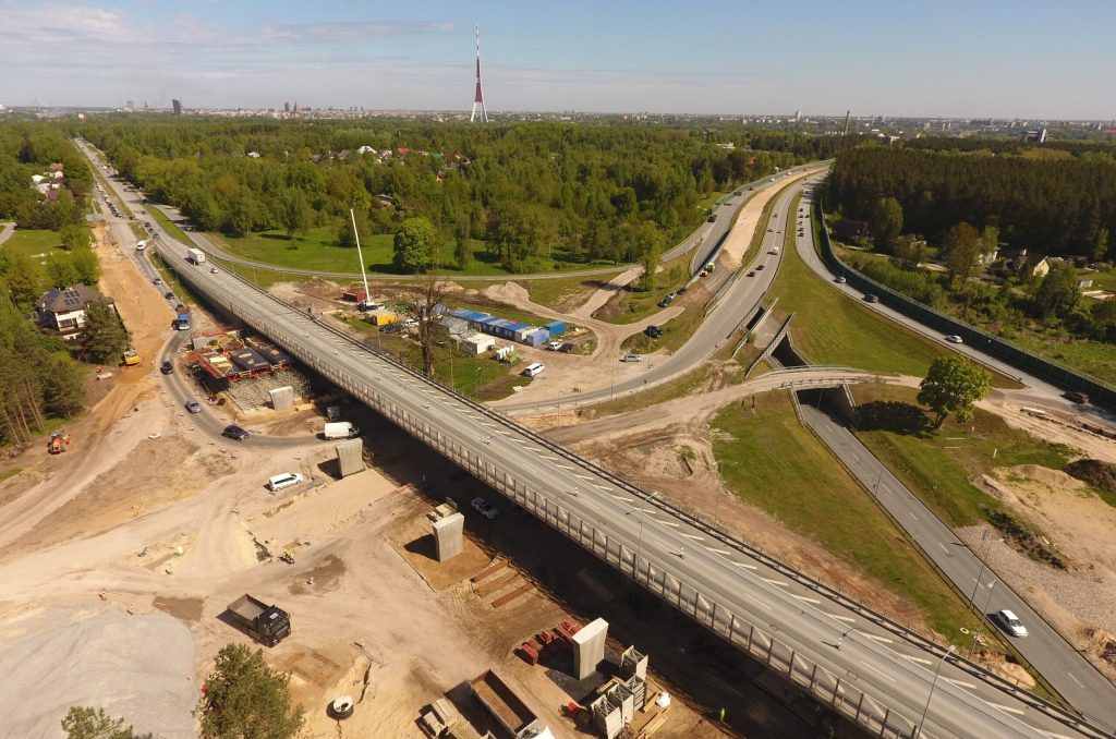 Dienvidu tilta IV kārta I posms (Jāņa Čakstes gatve) - Bike path, Pedestrian path, Road - construction photos