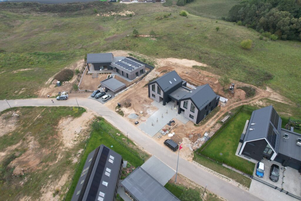 Versmių parkas (Versmių g. 2, 4, 6, 7, 8, 9, 10, 11, 12, 13, 15, 16, 17, 19 - 47) - Land plots, Private house community - construction photos