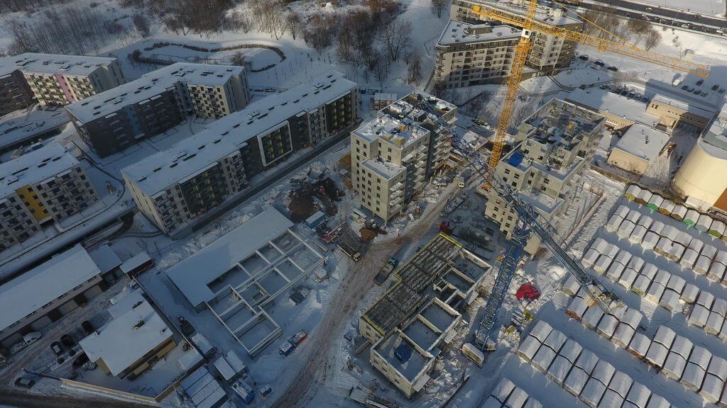 Linkmenų ežerai 3 etapas (Linkmenų g. 58) - Multi apartment - construction photos