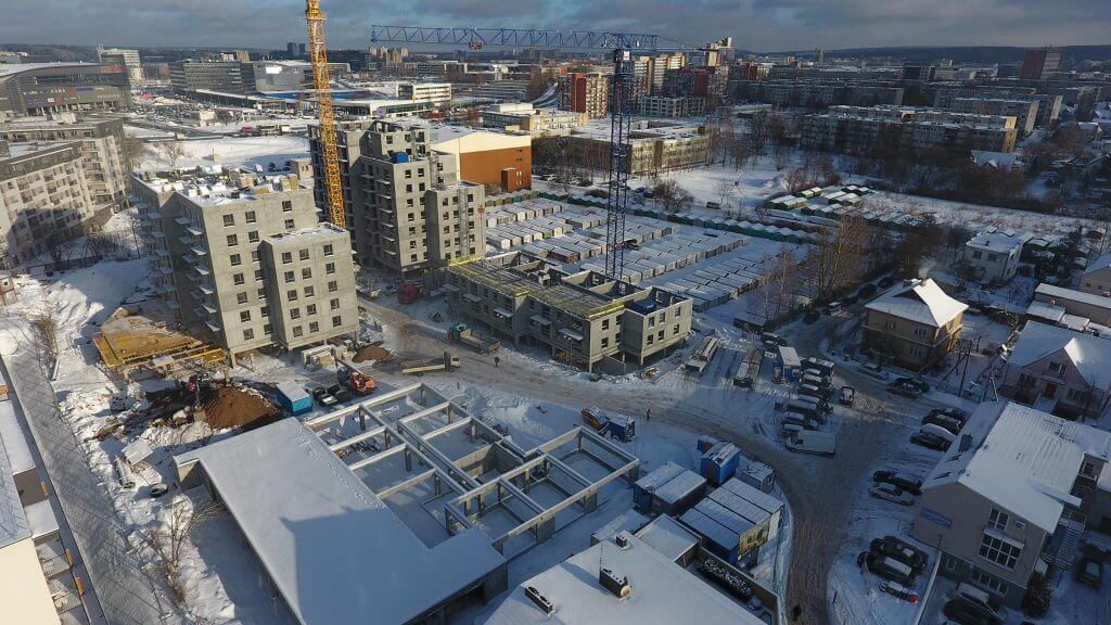 Linkmenų ežerai 3 etapas (Linkmenų g. 58) - Multi apartment - construction photos