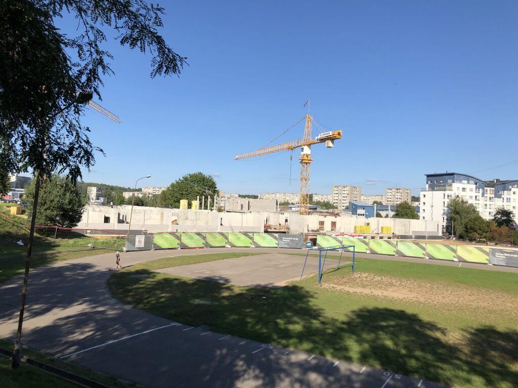 Gabijos gimnazijos priestatas (Pašilaičių g. 13) - Primary and secondary education - construction photos