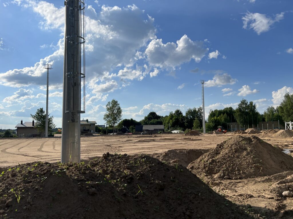 Mykolo Biržiškos gimnazijos futbolo stadionas (Taikos g. 81) - Sports field or court - construction photos