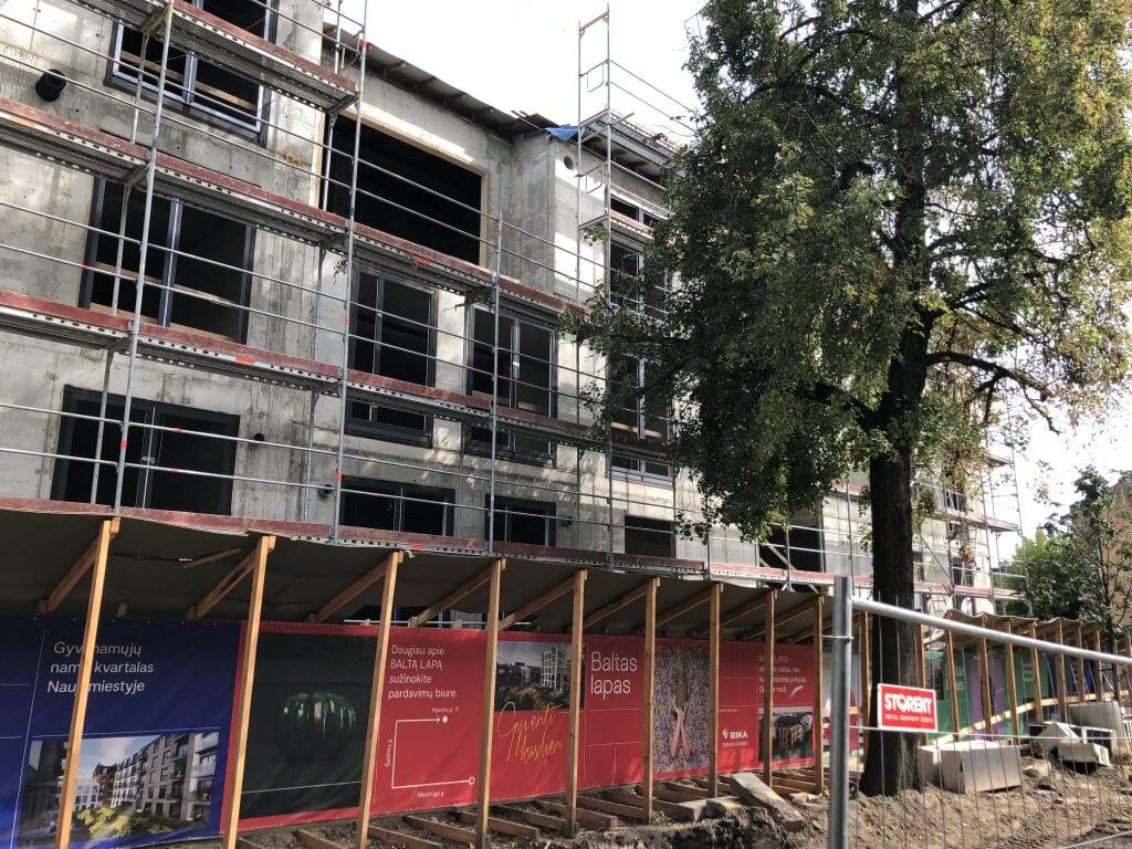 Baltas lapas Mindaugo 1 etapas (Aguonų g. 17) - Multi apartment - construction photos