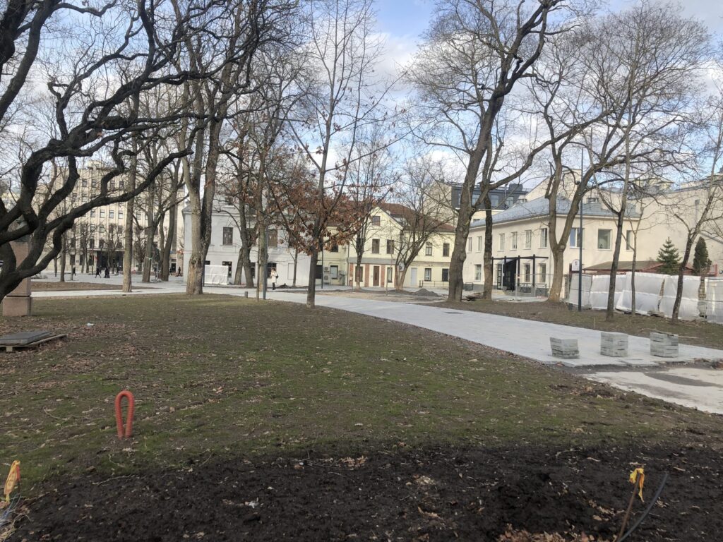 Miesto sodas (Laisvės al.) - Park - construction photos