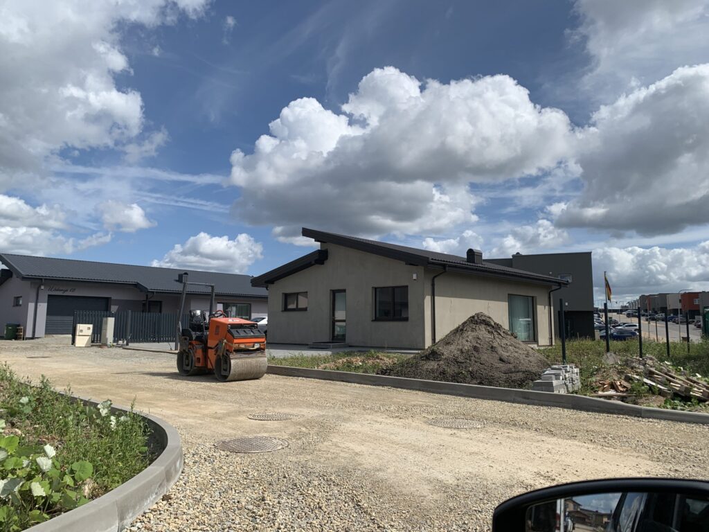 17 perlų (Uždaroji g.) - Private house community - construction photos