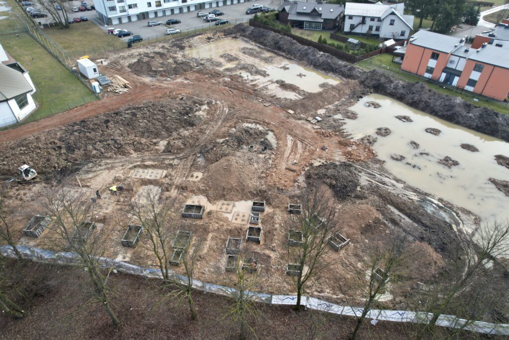 Krėvės 80 1 etapas (V. Krėvės pr. 80B) - Multi apartment - construction photos