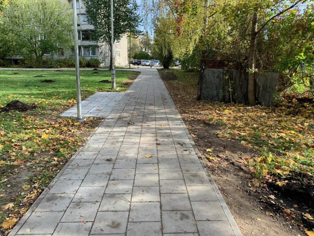 Žirmūnų trikampio modernizavimas (Tuskulėnų g.) - Bike path, Pedestrian path - construction photos
