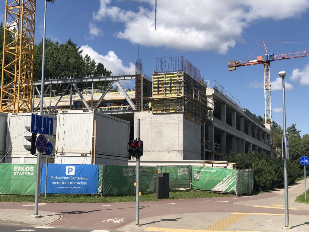 Daugiaaukštis parkingas Santariškių g. 16 (P8) (Santariškių g. 16) - Parking facility - construction photos