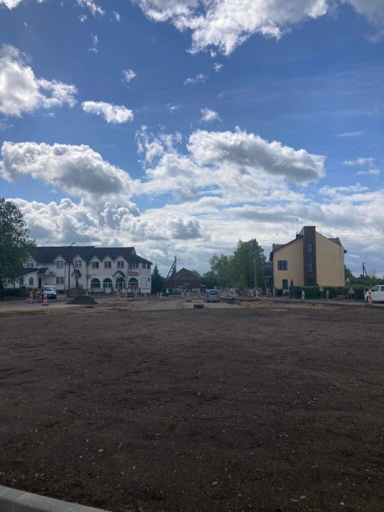 Rudaminos žiedinė sankryža (Vilniaus g., Gamyklos g., Mokyklos g.) - Gatvė - statybų nuotraukos