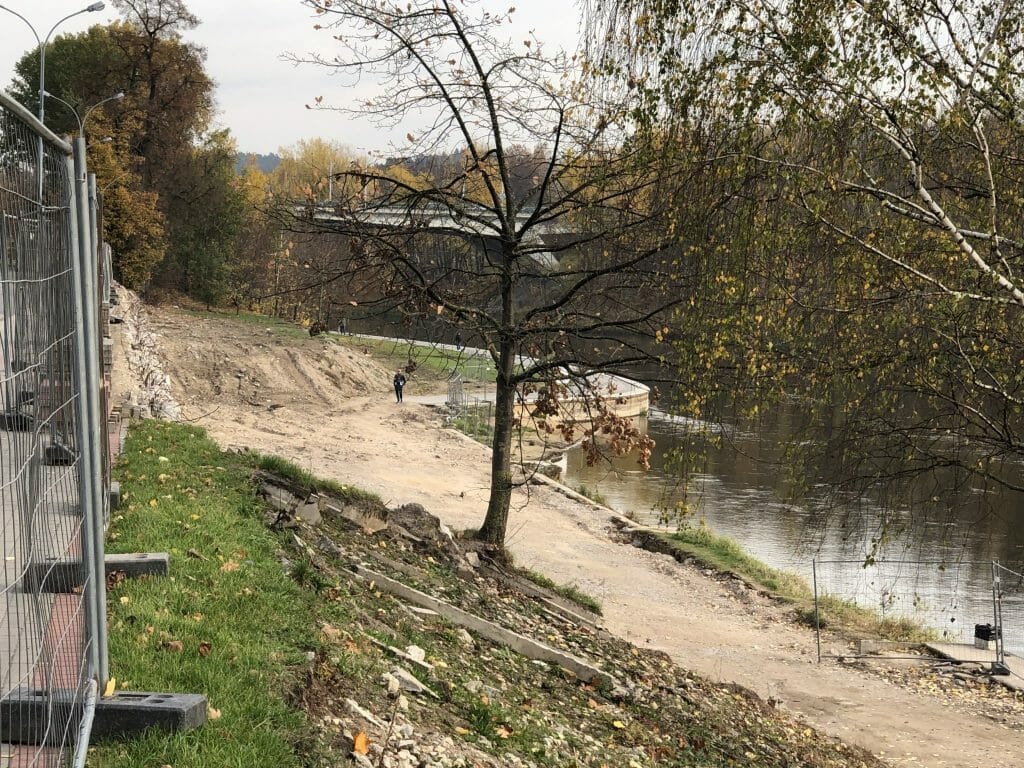 Neries dešiniosios krantinės (Upės g.) - Bike path, Sports field or court, Waterside - construction photos