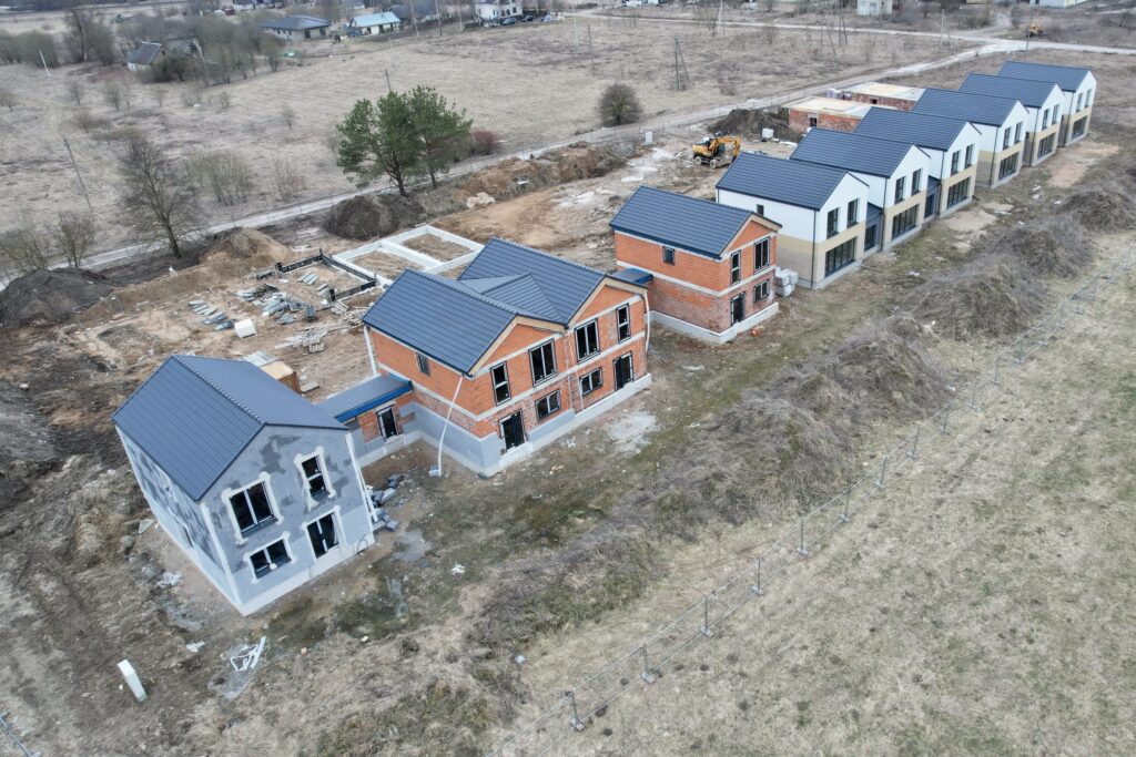 Kalnėnų namai (Keltų g. 10, 12, 18) - Row housing - construction photos