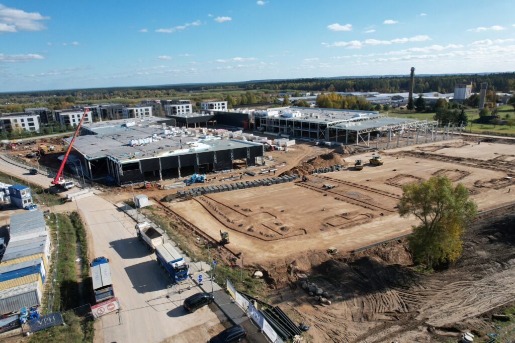 Prekybos parkas "Una" (Dangeručio g. 1) - Shopping center - construction photos