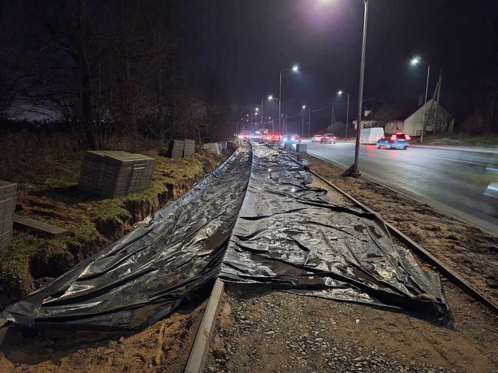 Dviračių takas Liepkalnio g. (Liepkalnio g.) - Bike path - construction photos