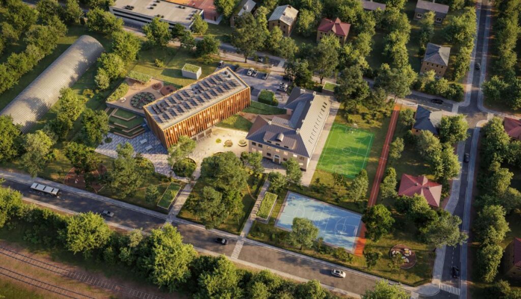 Hiiu kool (Raudtee 55) - Primary and secondary education, Sports arena - visualization