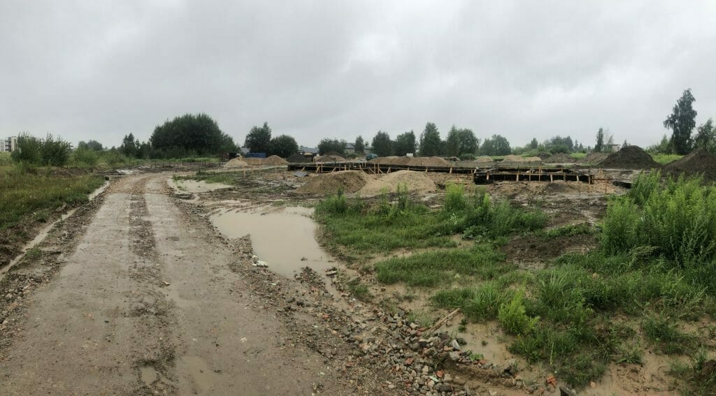 Kalno 77 (Kalno g. 73, 75, 77, 79, 83, 85, 87, Sokiškių g. 2, 4) - Privātmāju kopienas, Rindu mājas - būvdarbu attēli