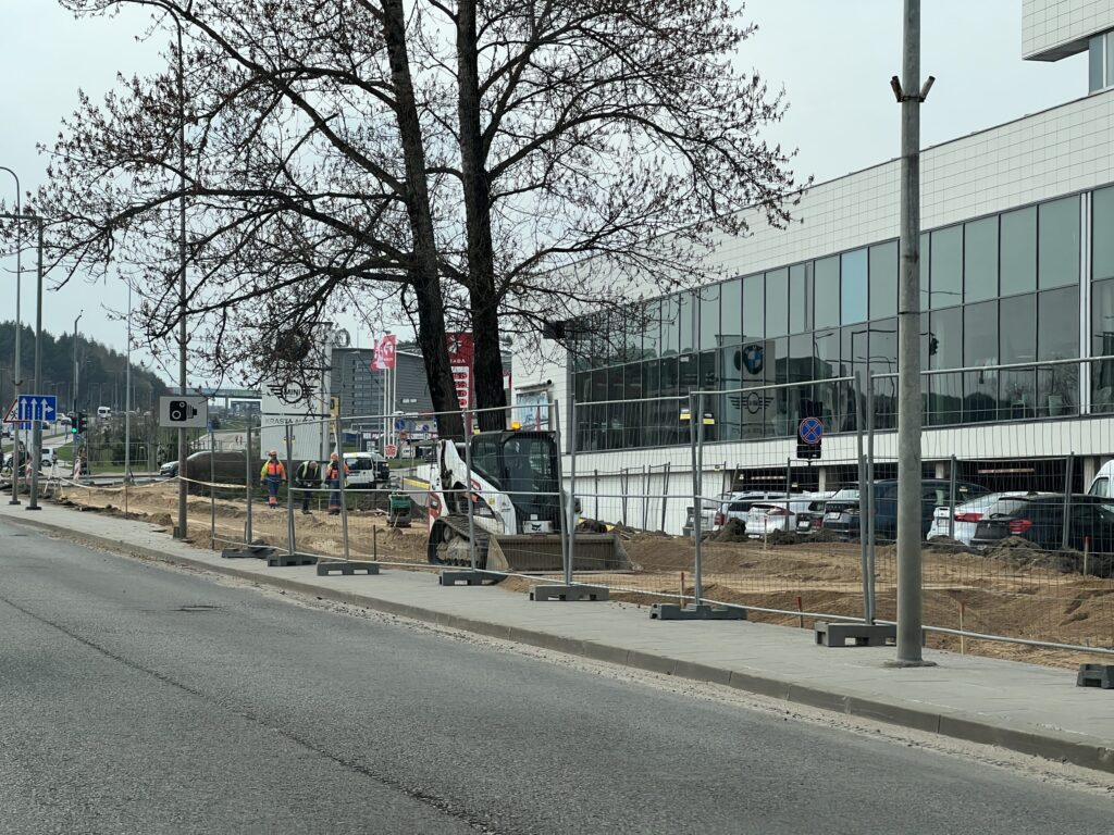 Dviračių tako atkarpa ties Ozo g. 12 (Ozo g.) - Bike path - construction photos