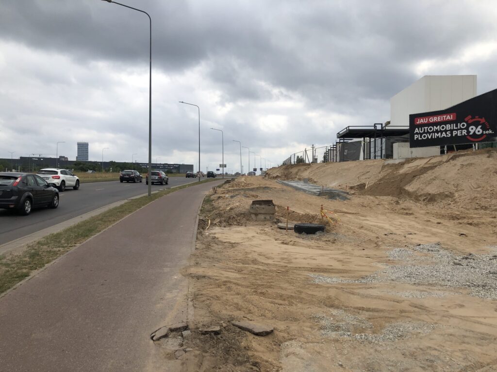 Jungiamasis kel. nuo Pilaitės pr. iki Senosios Pilaitės kel. (Senosios Pilaitės kel.) - Street - construction photos