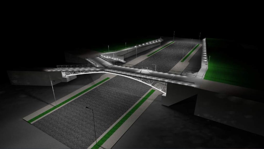 Pėsčiųjų ir dviračių viadukas Siesikų g. (Siesikų g.) - Velosipēdu ceļš, Tilts - vizualizācija