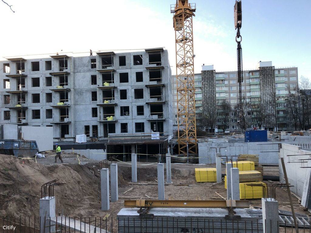 Karoliniškių namai 1 etapas (Sausio 13-osios g. 31) - Hotel, Multi apartment - construction photos