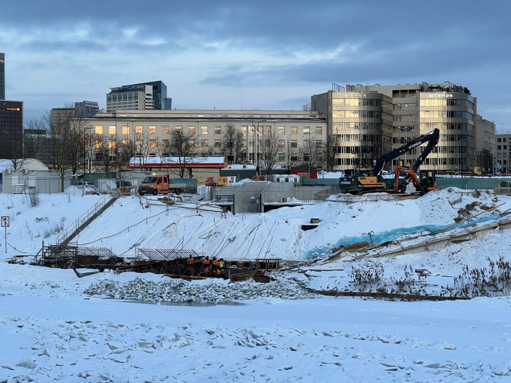 Pėsčiųjų tiltas per Nerį (Alberto tiltas) (Upės g.) - Dviračių takas, Tiltas - statybų nuotraukos