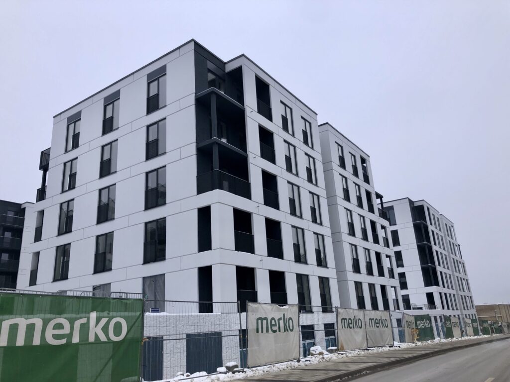 Vilnelės skverai 3 etapas (Manufaktūrų g. 7) - Korterelamu - ehituse fotod