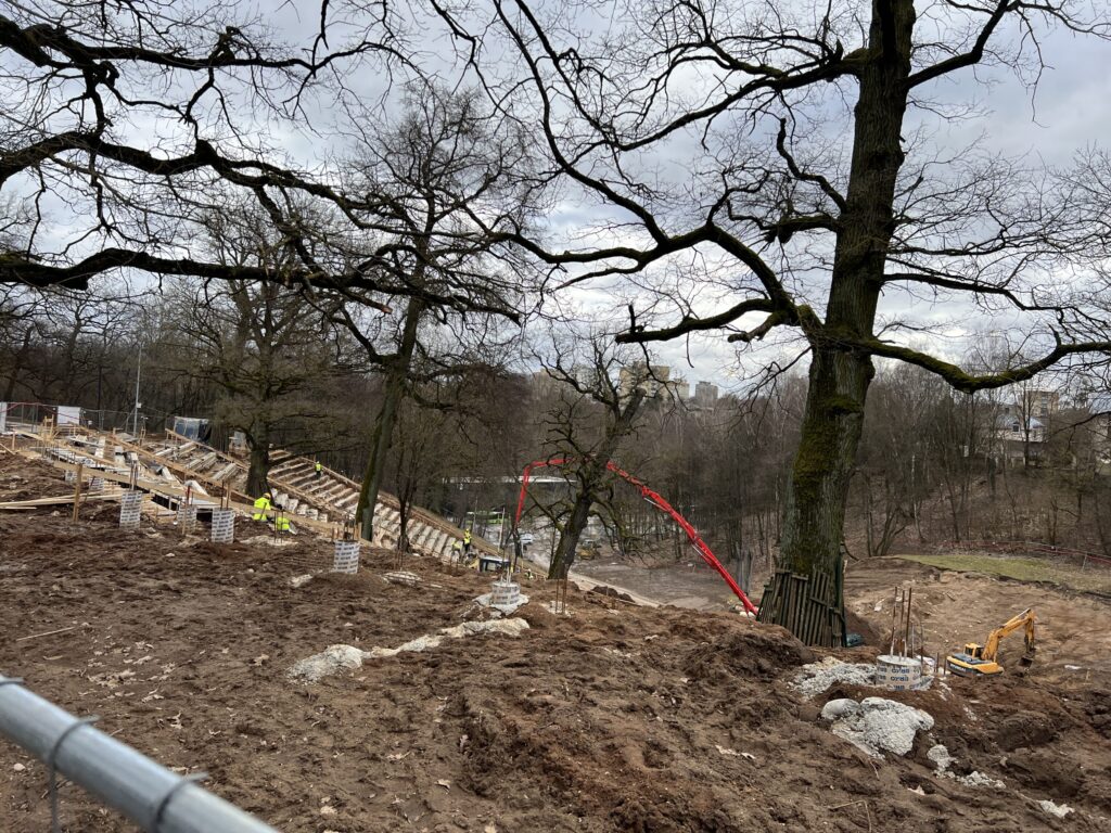 Dainų slėnis (Tunelio g. 37) - Park - construction photos