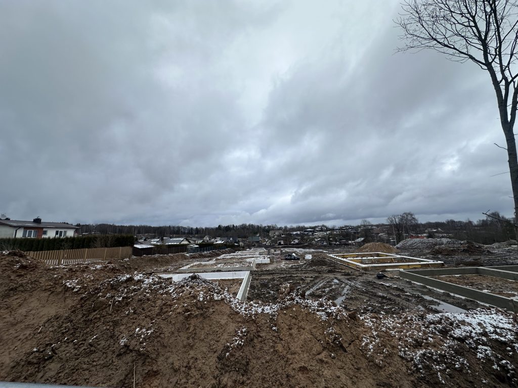 Pavilnio svajos 2 etapas (Žemoji g. 108, 110) - Row housing - construction photos