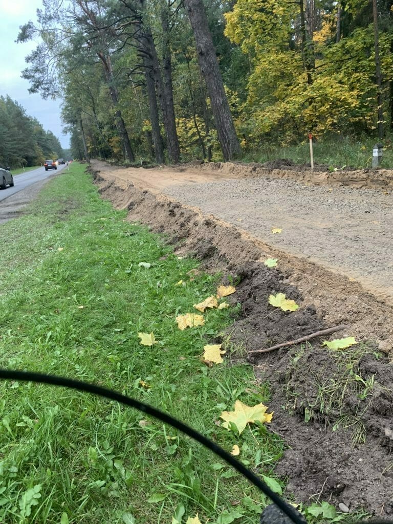 Nemenčinės pl. dviračių takas (Nemenčinės pl.) - Bike path - construction photos