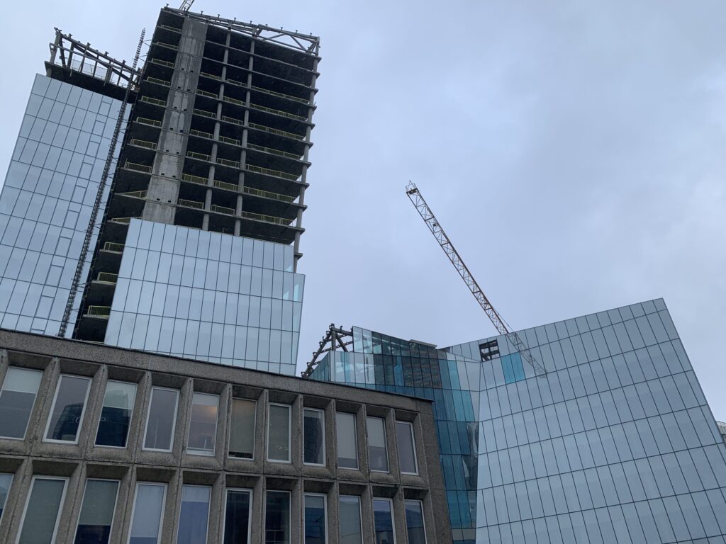 Artery (Konstitucijos pr. 18B) - Biroju centrs - būvdarbu attēli