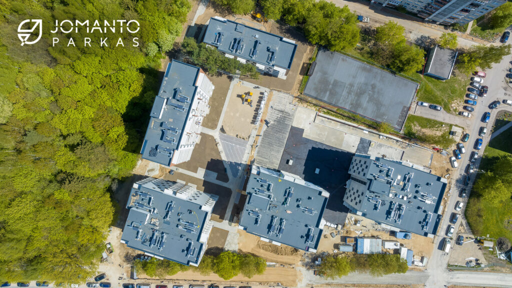 Jomanto parkas 1-2 etapai (Baltupio g. 61A) - Multi apartment - construction photos