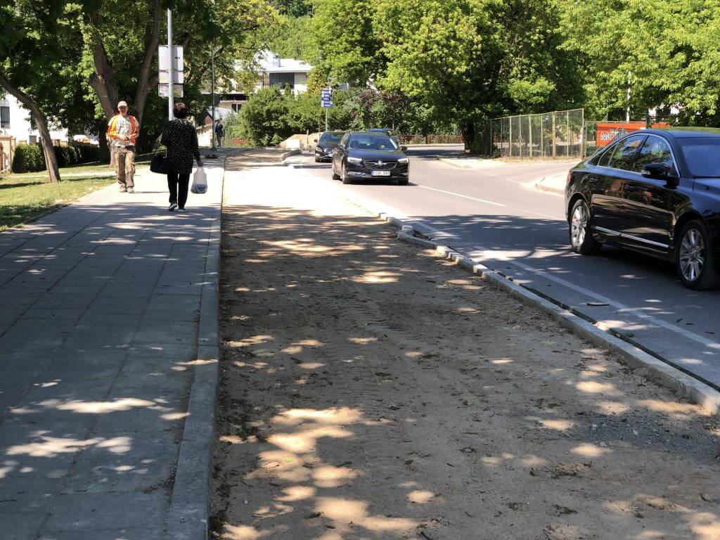 Pieninės g. dviračių takas (Pieninės g.) - Bike path - construction photos