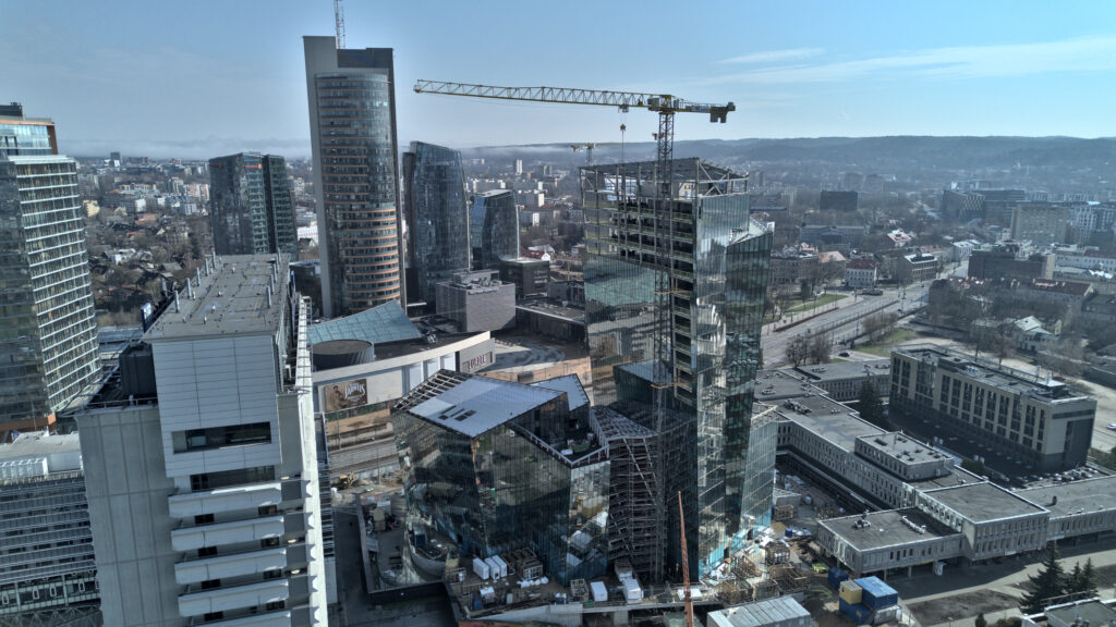 Artery (Konstitucijos pr. 18B) - Biroju centrs - būvdarbu attēli